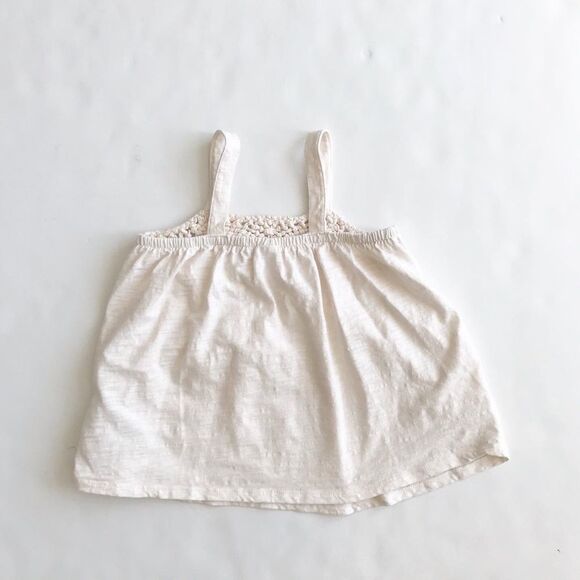 Old Navy cream macrame detail top EUC 4T - Picture 4 of 4